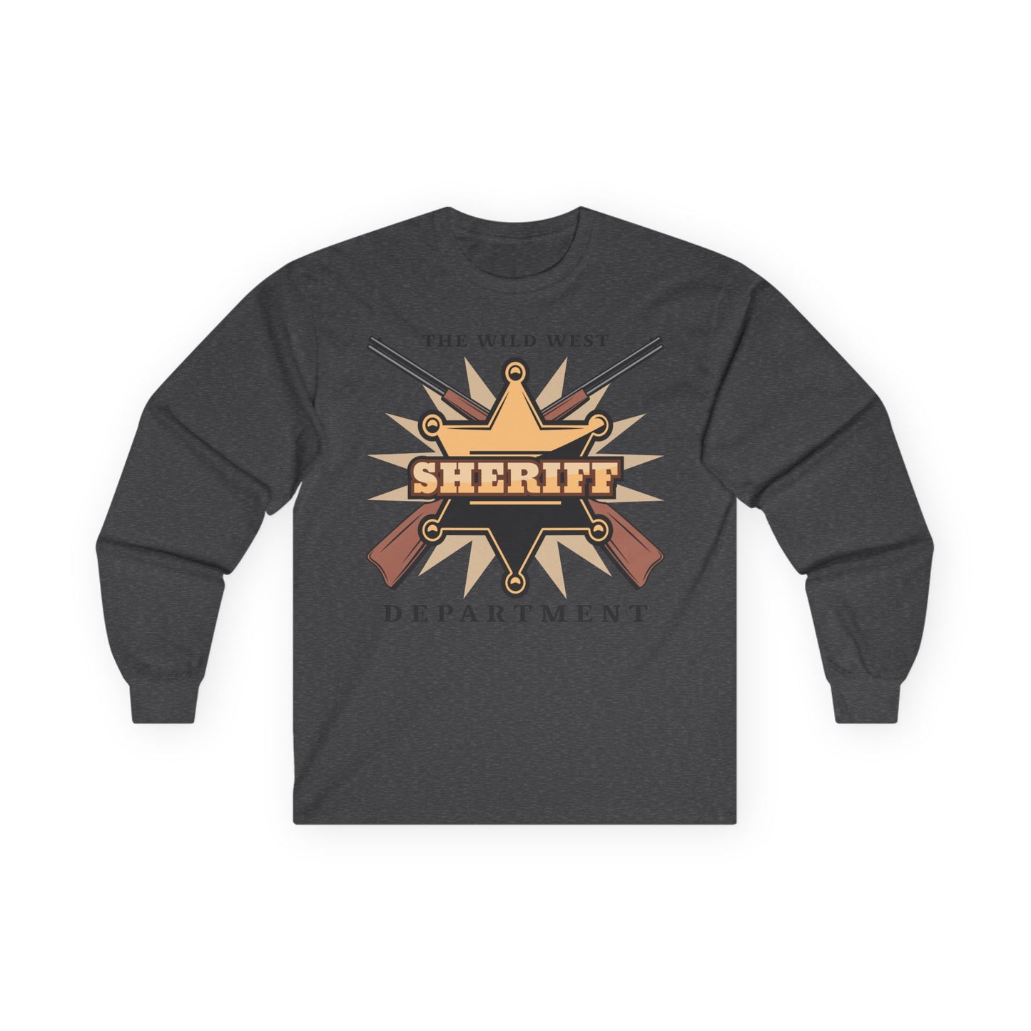 Unisex Ultra Cotton Long Sleeve Tee - Western Cowboy - The Wild West - Sheriff Department