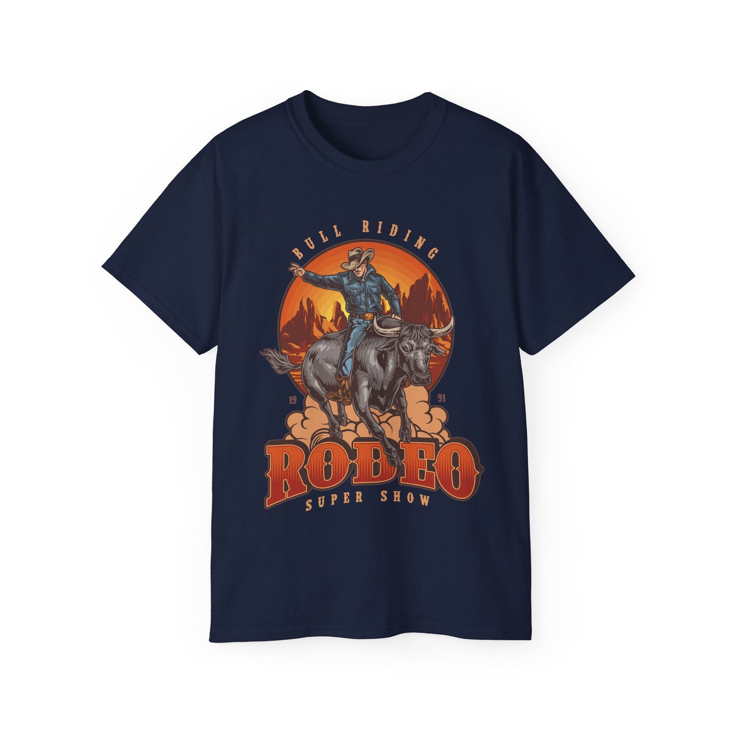 Unisex Ultra Cotton Tee - Bull Riding - Rodeo Super Show