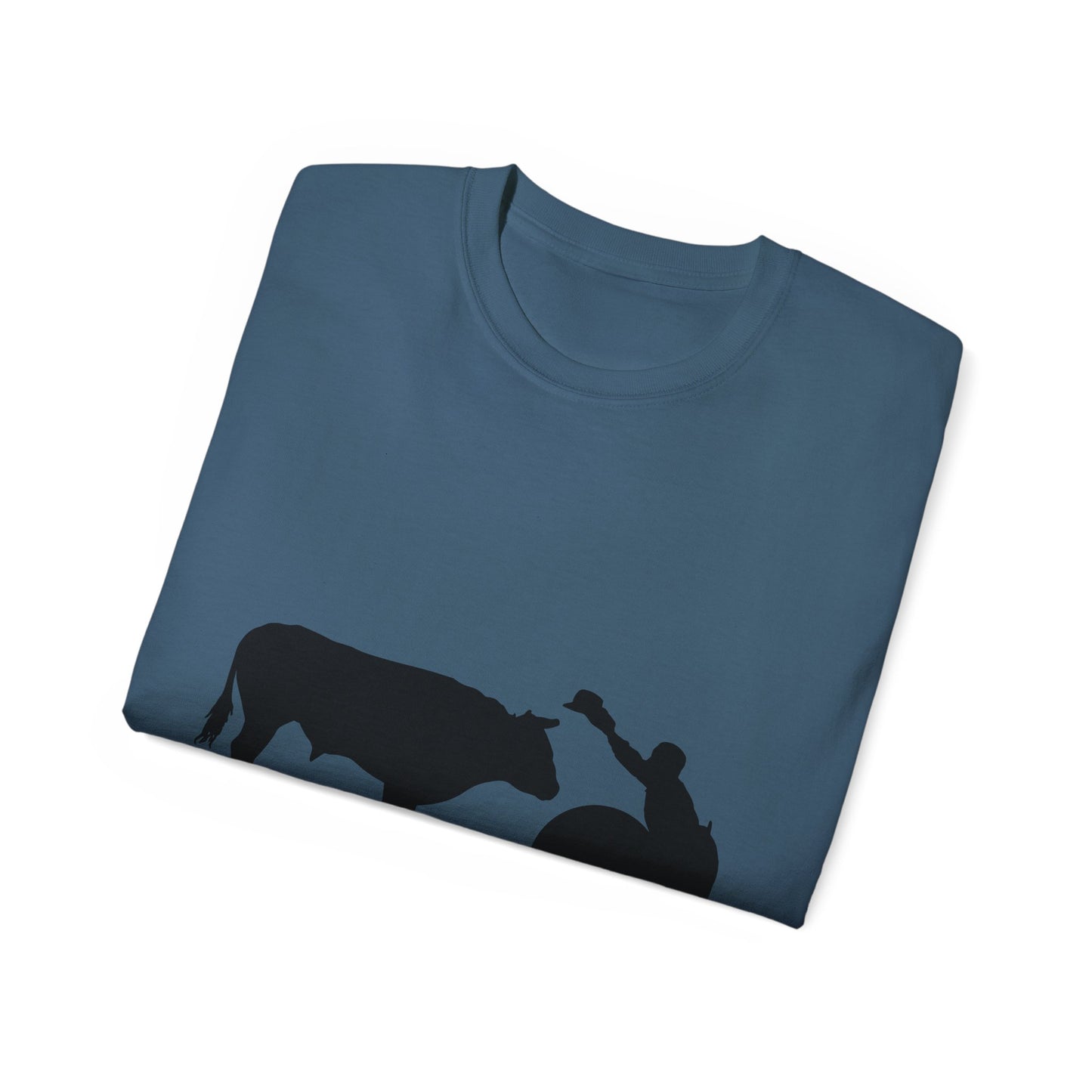 Unisex Ultra Cotton Tee - Clown and Bull - Silhouette - V2