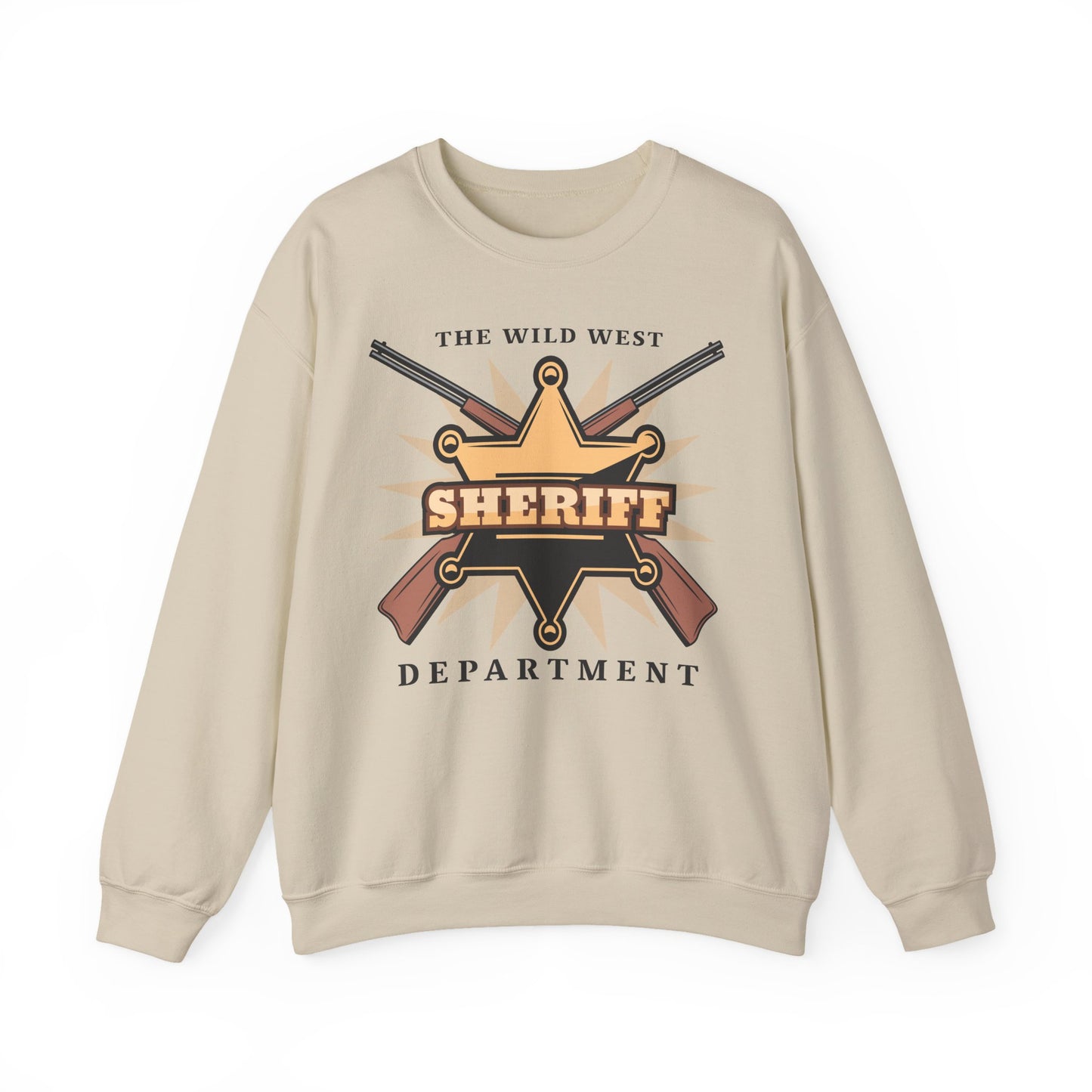 Crewneck Sweatshirt - Western Cowboy - The Wild West - Sheriff Department
