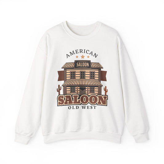 Crewneck Sweatshirt - American Cowboy - Saloon - Wild West