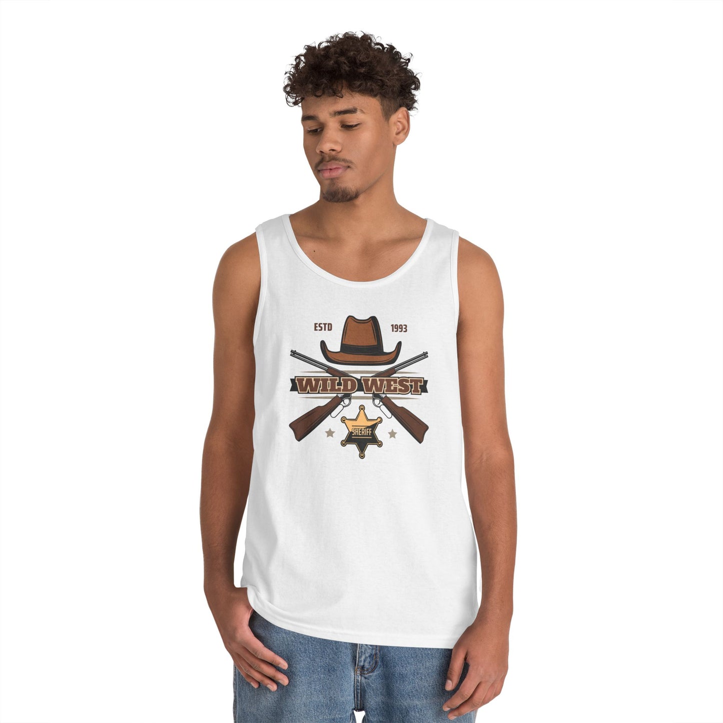 Unisex Heavy Cotton Tank Top - Wild West - Sheriff