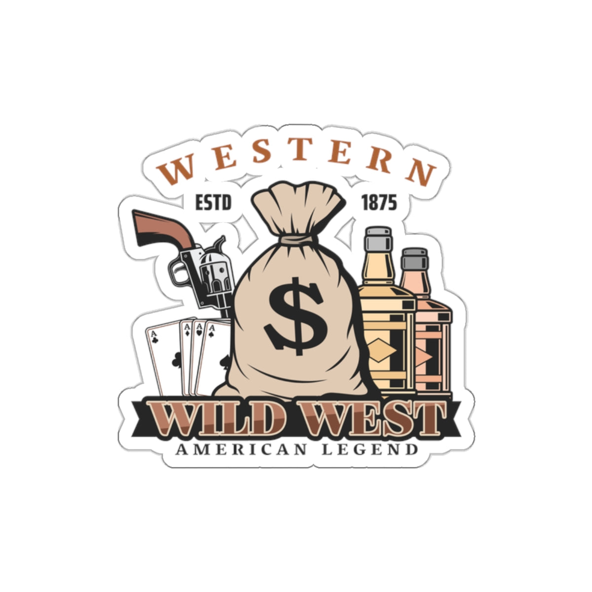 Die-cut stickers - Western - Wild West - American Legend