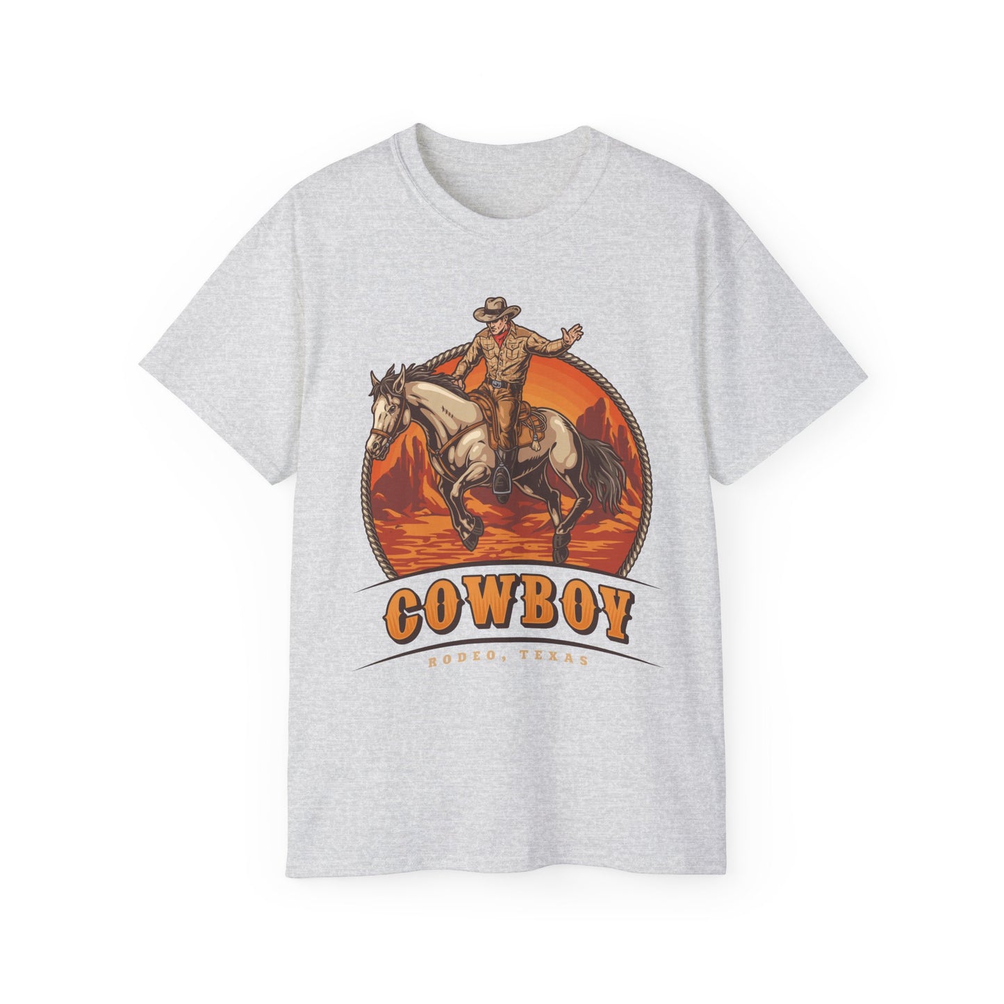 Western Rodeo Cowboy Tee - Fun Casual Shirt for Rodeo Fans, Gift for Country Lovers, Festival Outfit, Everyday Wear, Rodeo Apparel - Rodeo Cowboy - Texas