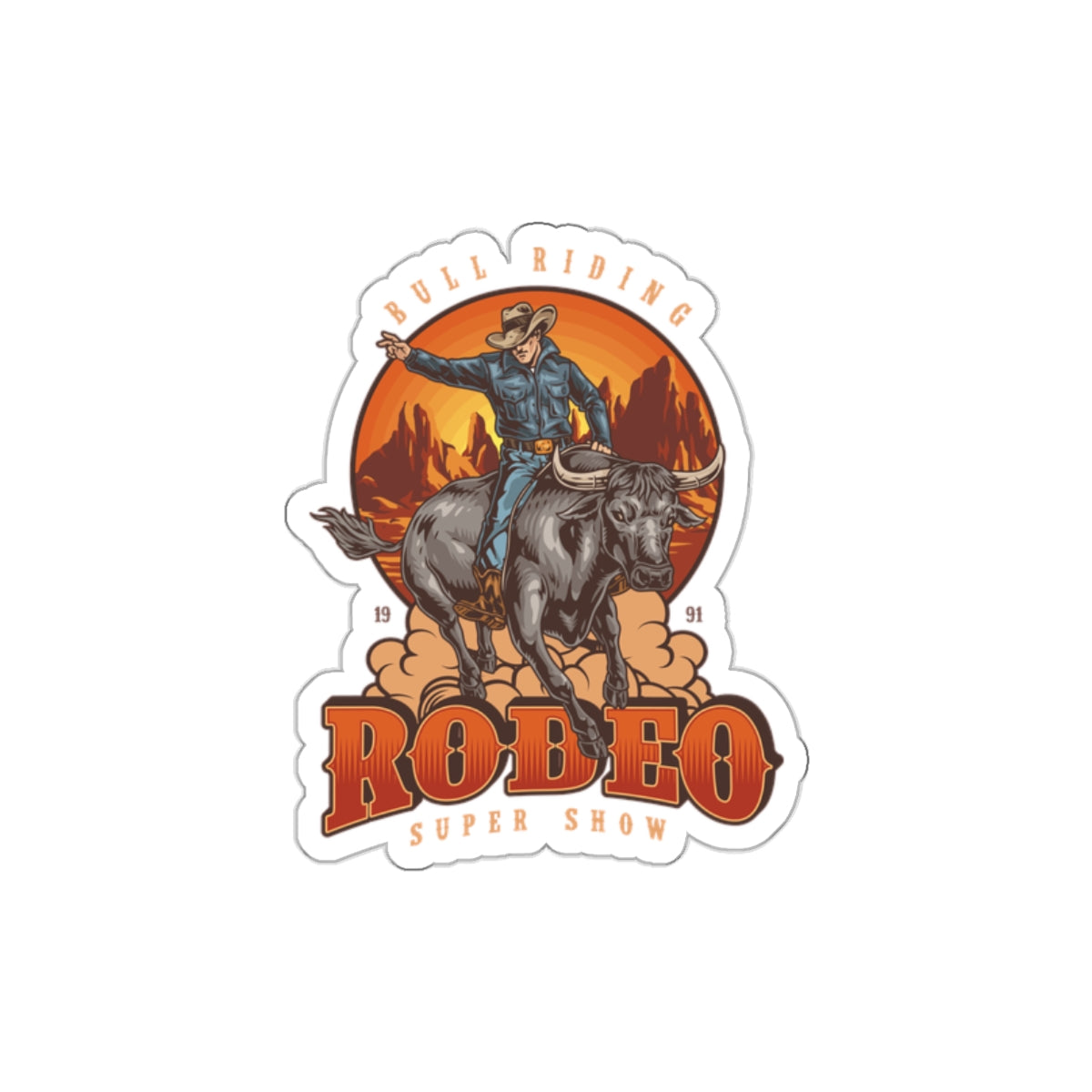 Die-cut stickers - Bull Riding - Rodeo Super Show