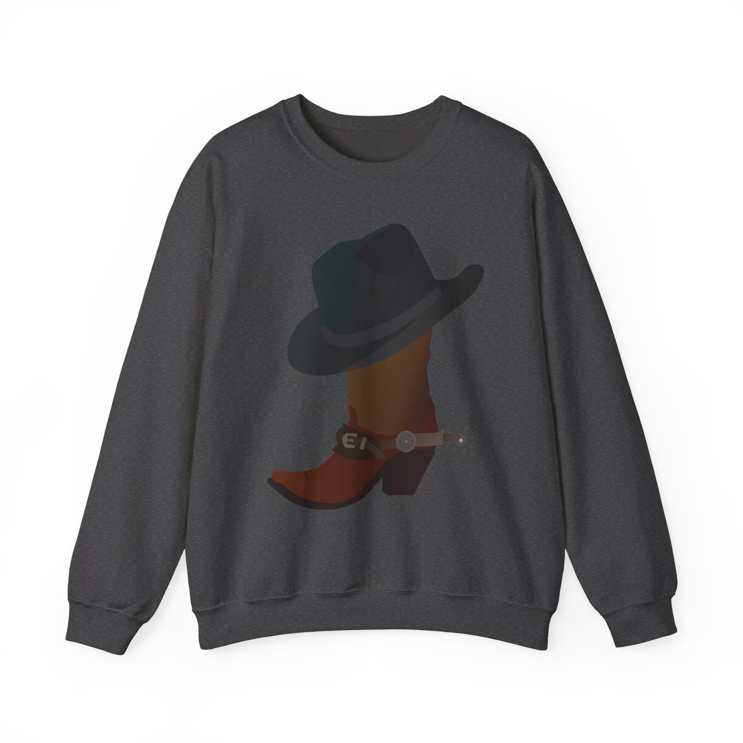Crewneck Sweatshirt - Rodeo - Boots and Hat and Spurs
