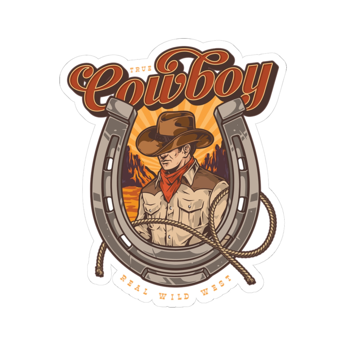 Kiss-Cut Stickers - True Cowboy - Real Wild West