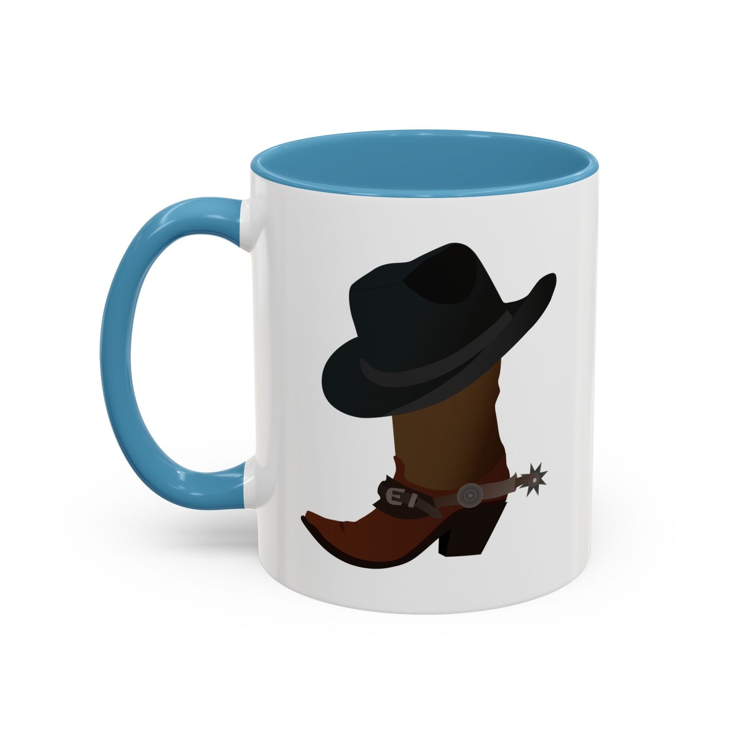 Accent Coffee Mug (11, 15oz) - Rodeo - Boots and Hat and Spurs