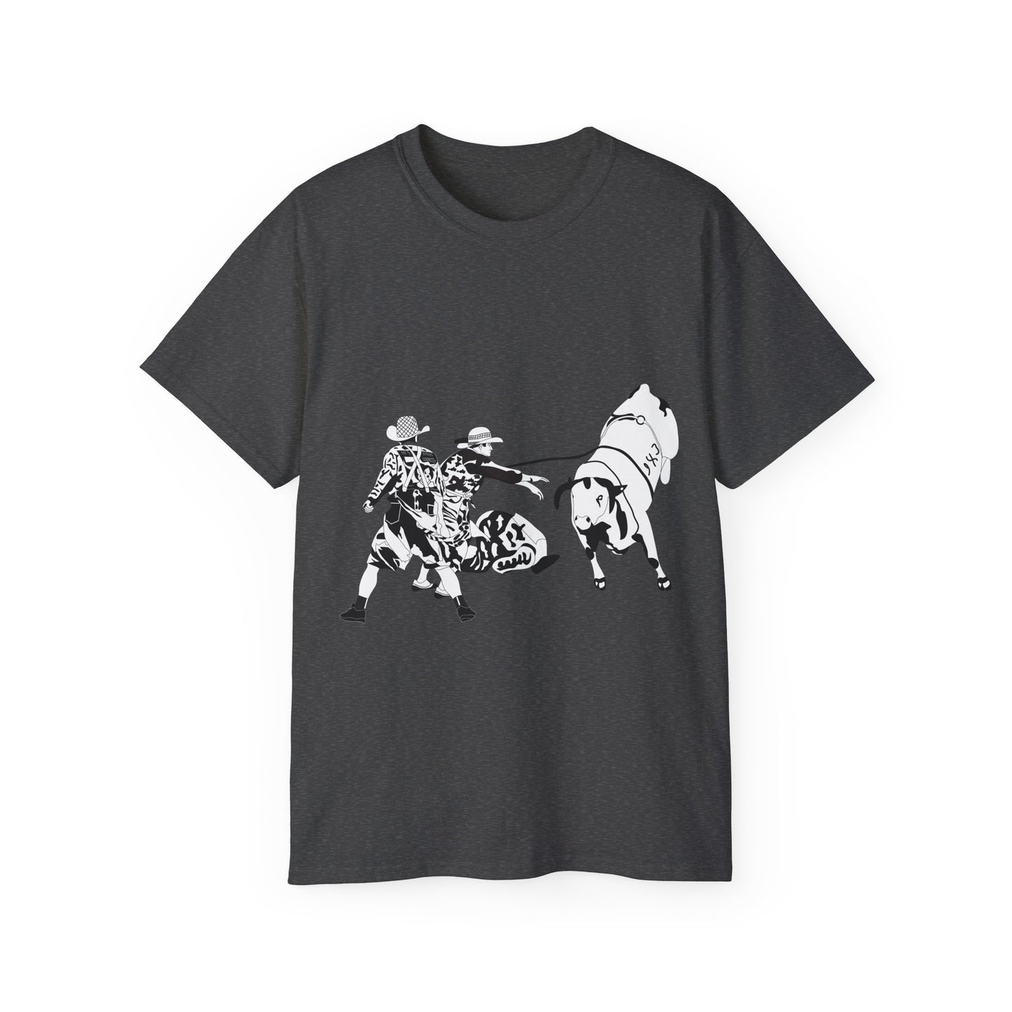 Unisex Ultra Cotton Tee - Clowns and Bull - BW