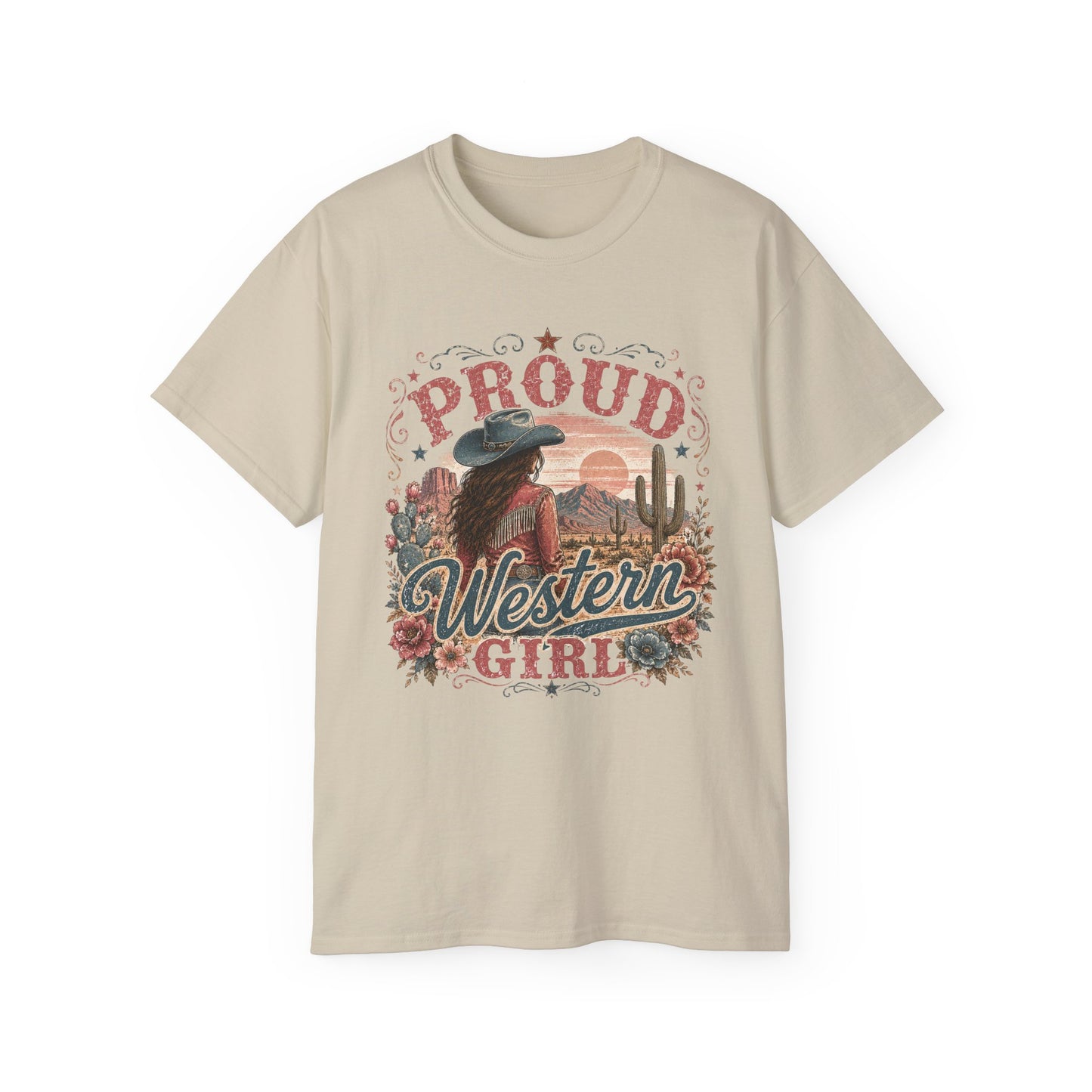 T-Shirt - Proud western girl in the desert