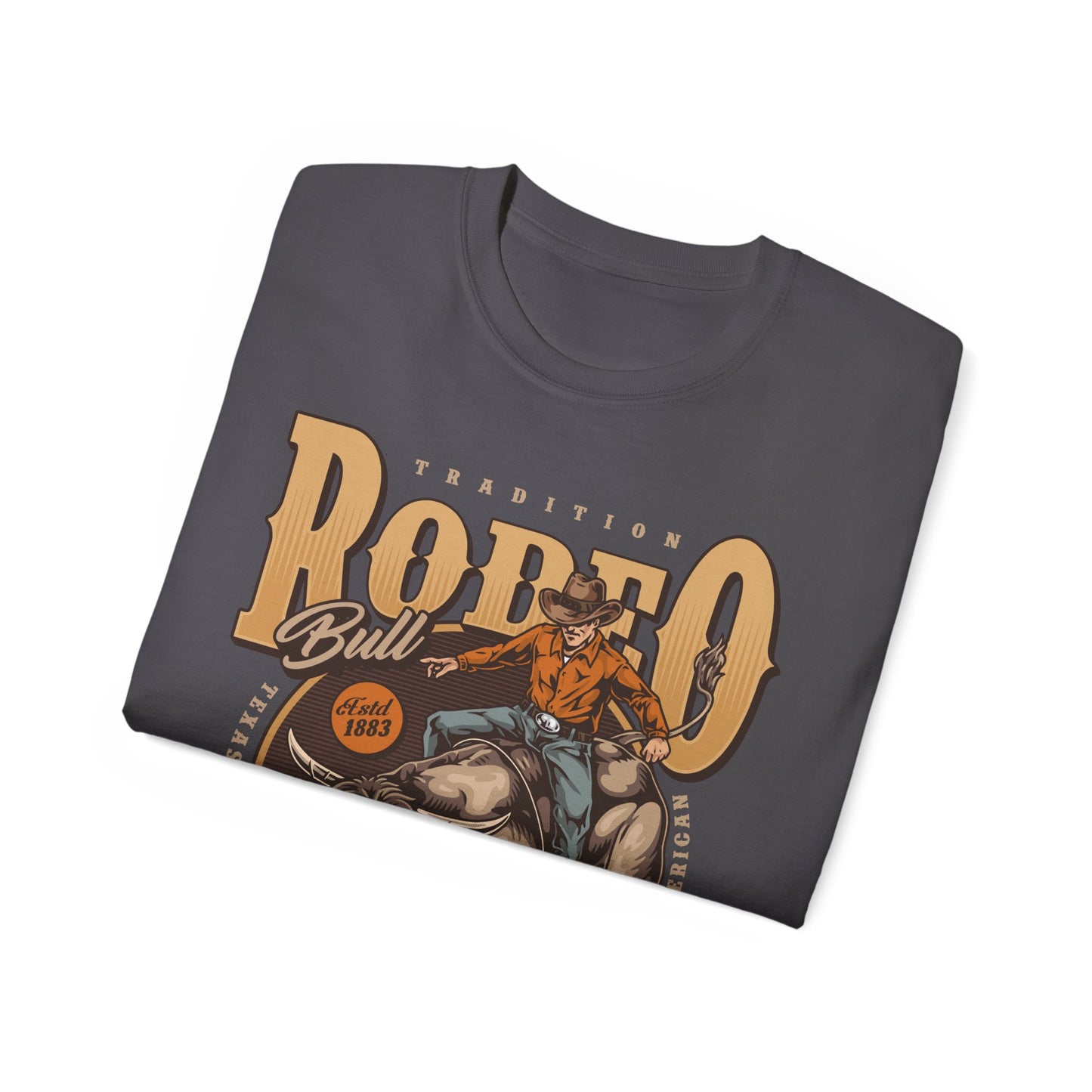 Unisex Ultra Cotton Tee - Tradition Rodeo Bull - Real Cowboys