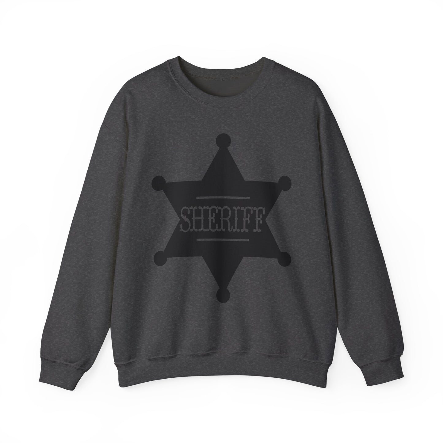 Crewneck Sweatshirt - Sheriff Badge w Txt Sheriff X 300