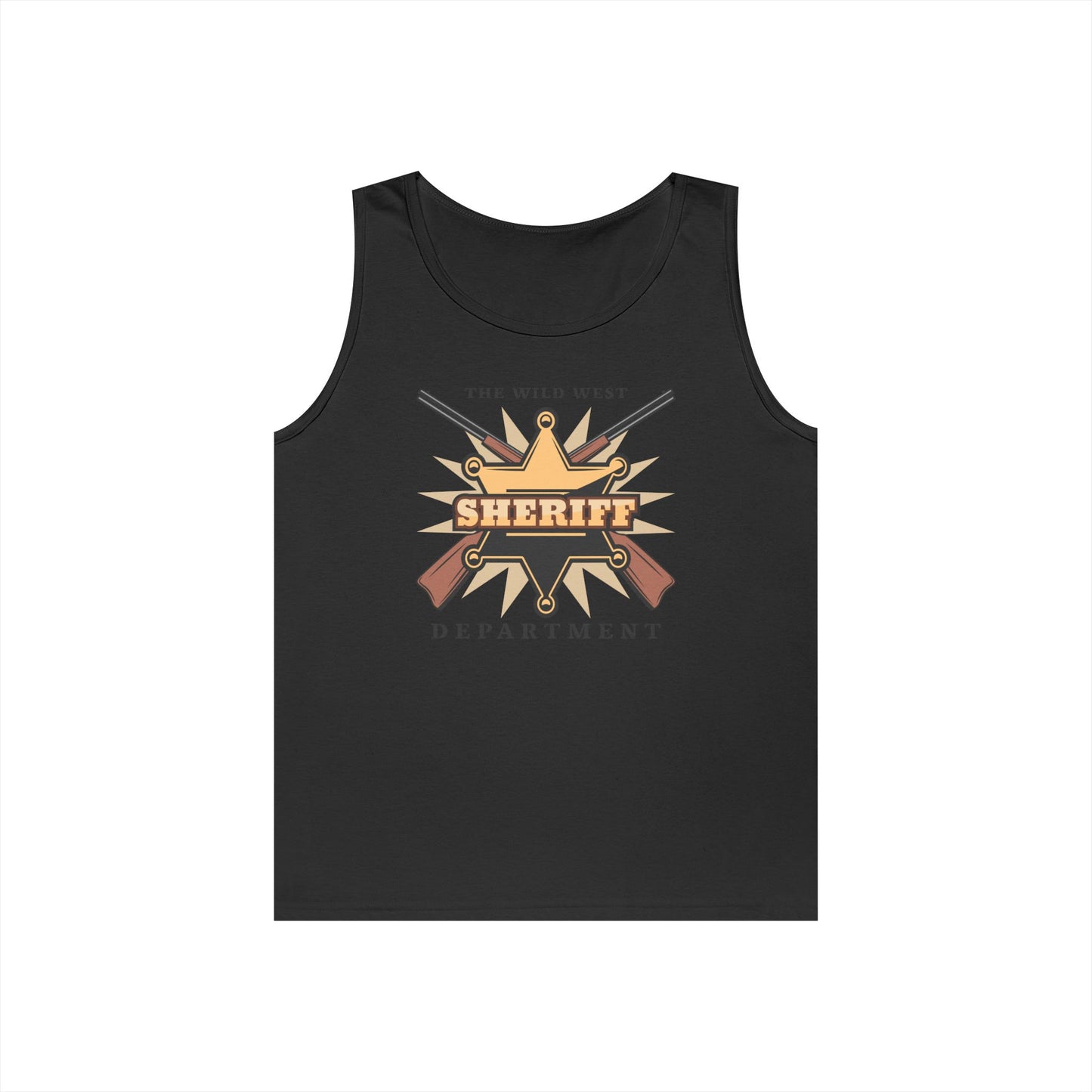 Unisex Heavy Cotton Tank Top - Western Cowboy - The Wild West - Sheriff Department