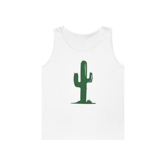 Unisex Heavy Cotton Tank Top - Green Western Cactus X 300