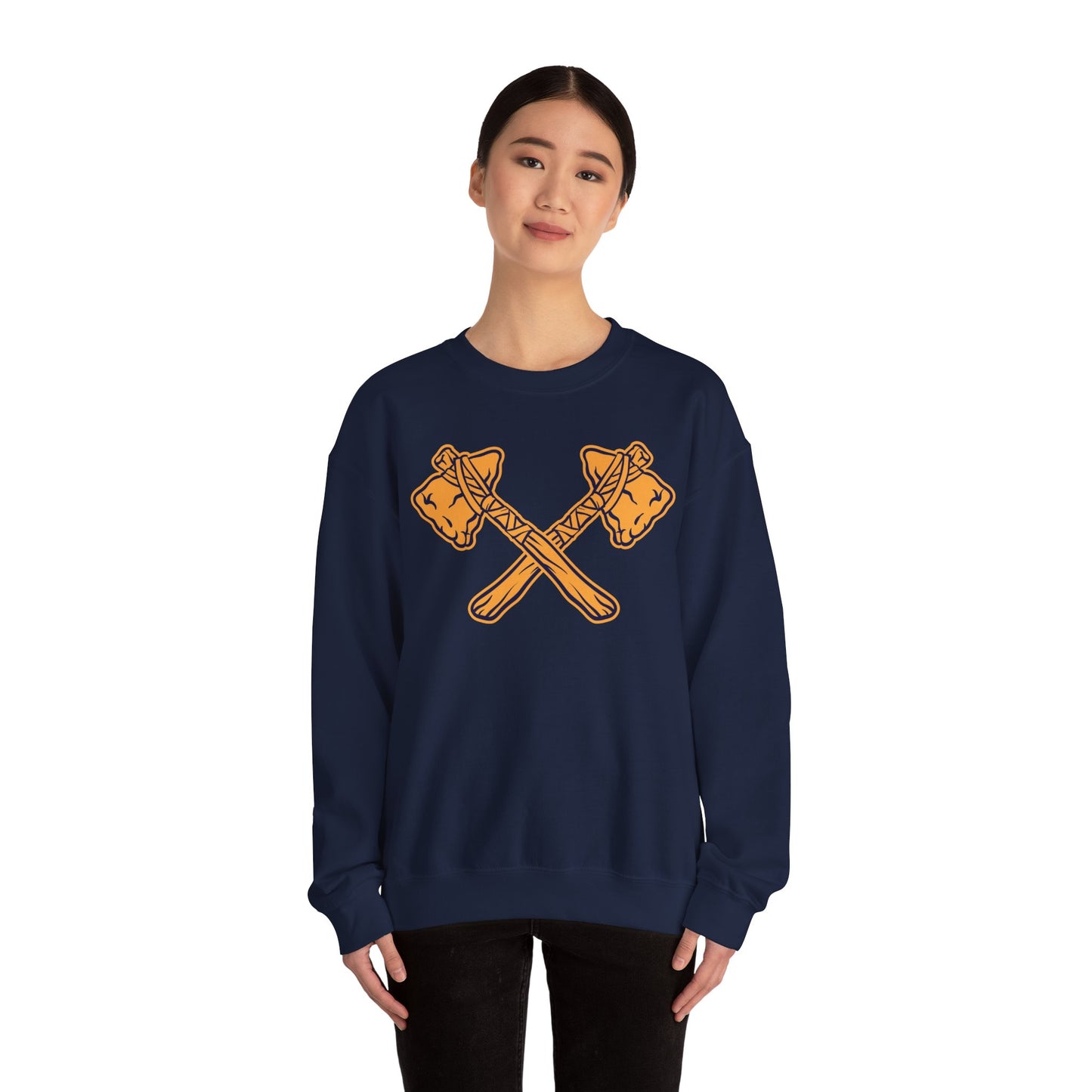 Crewneck Sweatshirt - Crossed Tomahawks