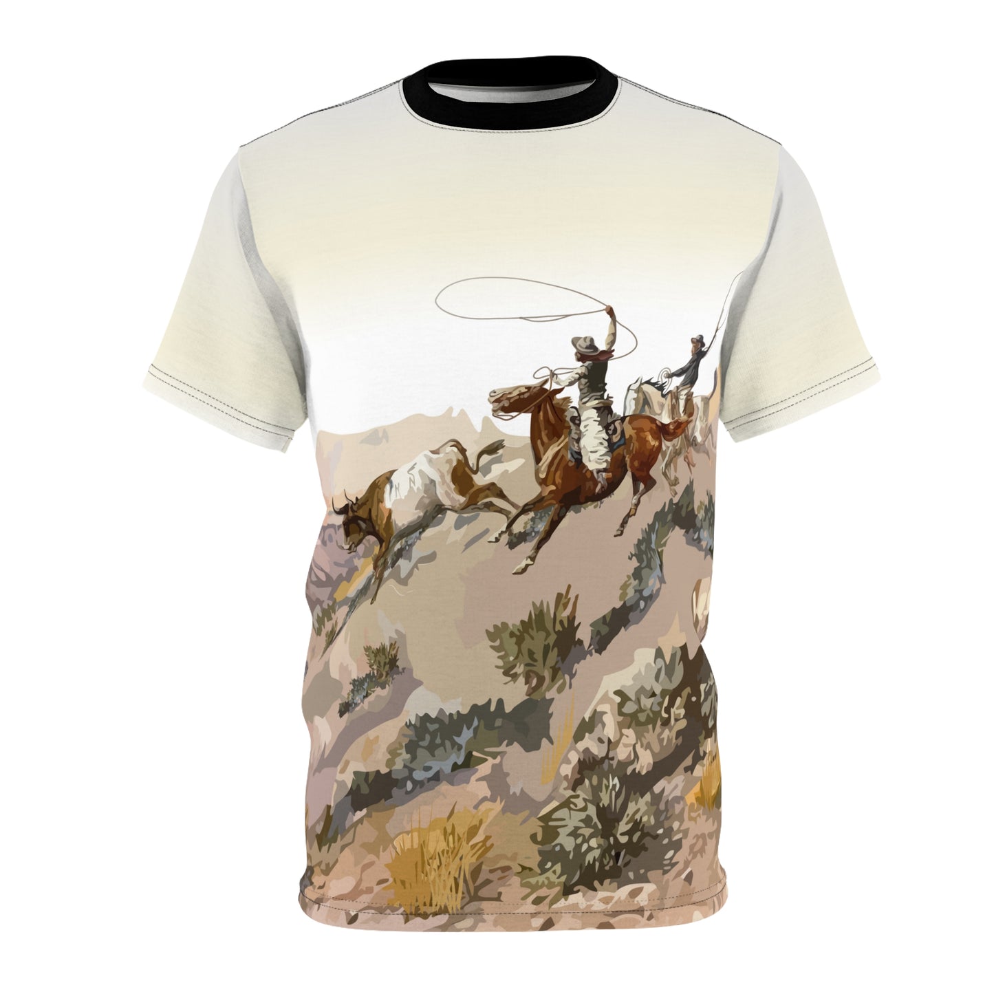 All Over Print (AOP) Cowboys Wrangling Unisex Tee