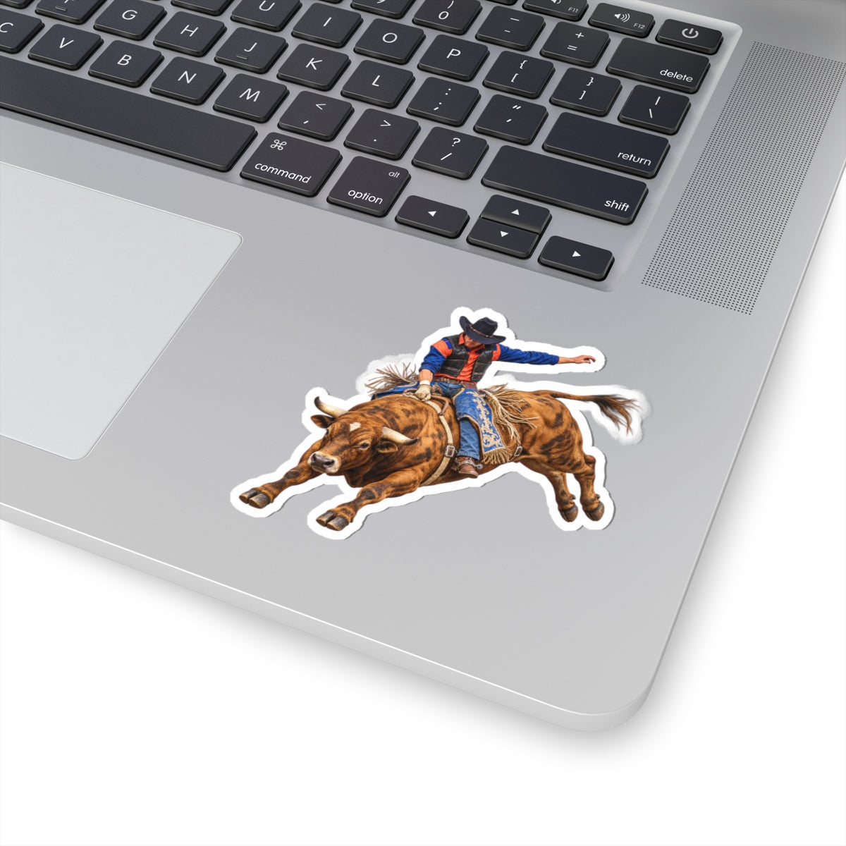 Kiss-Cut Stickers - Cowboys - Bull Rider - Oblique - without Text - 3D Transparent