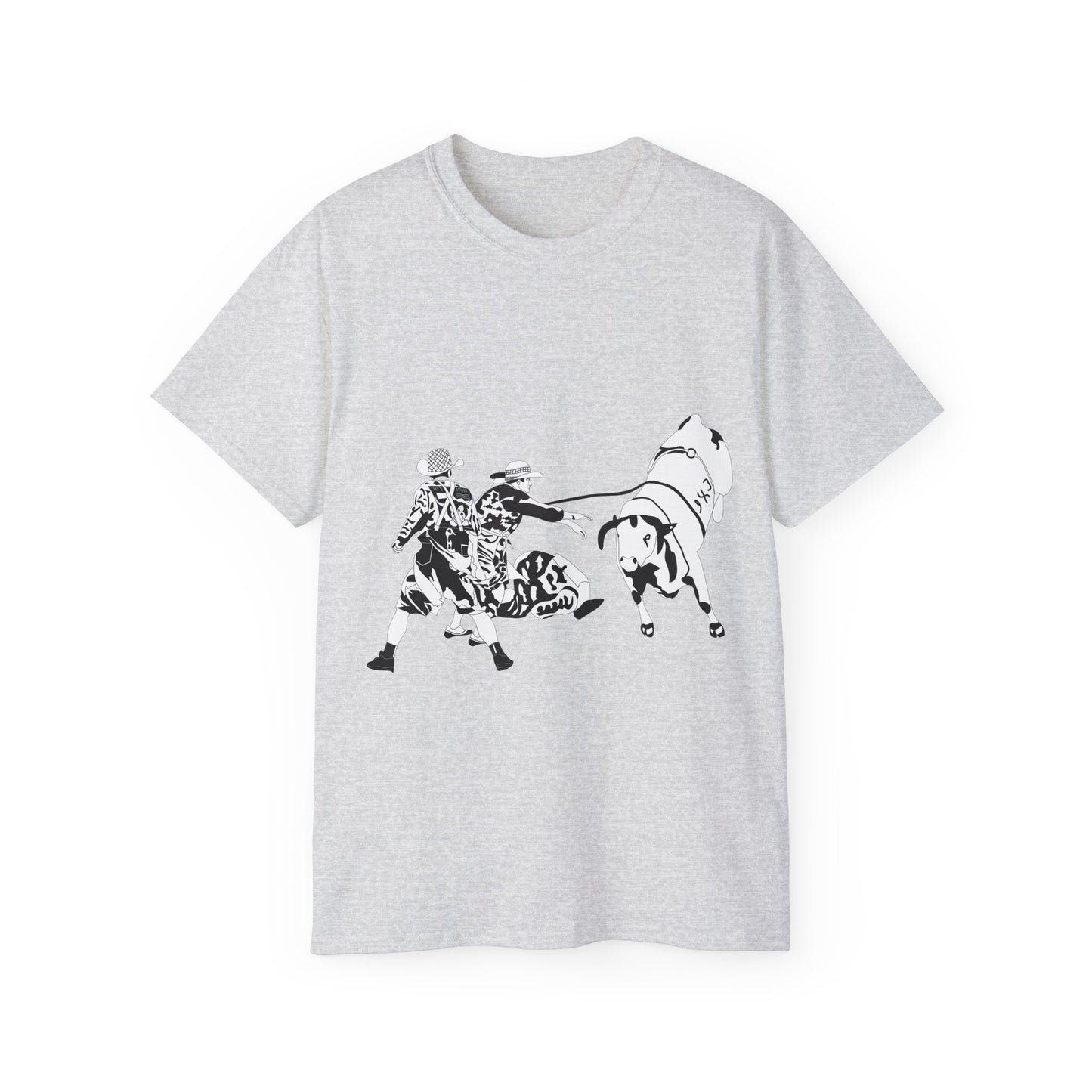 Unisex Ultra Cotton Tee - Clowns and Bull - BW