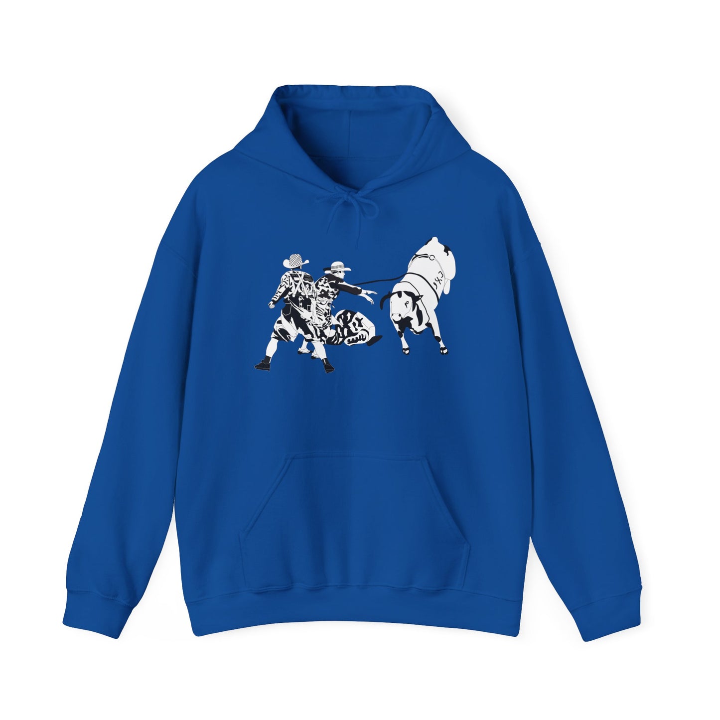 Unisex Hoodie - Clowns and Bull - BW