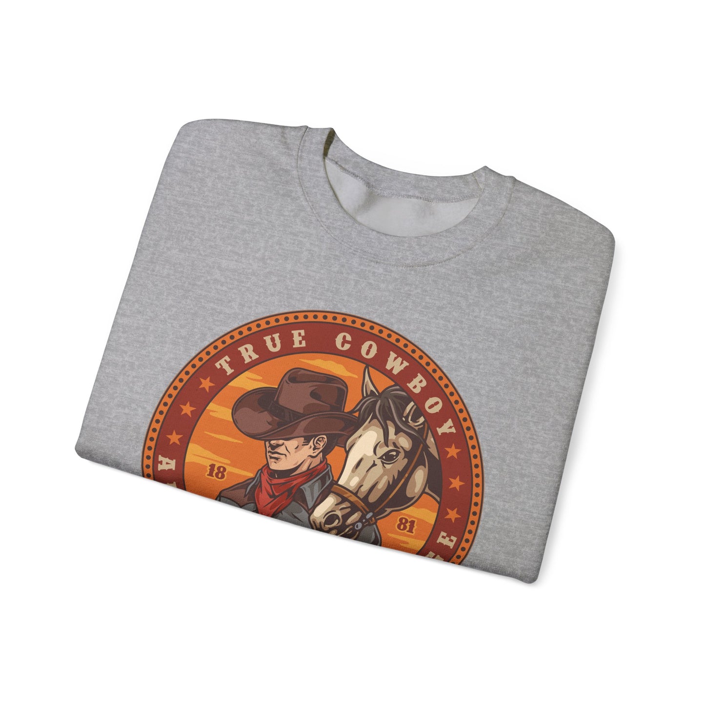 Crewneck Sweatshirt - True Cowboy - American Heritage