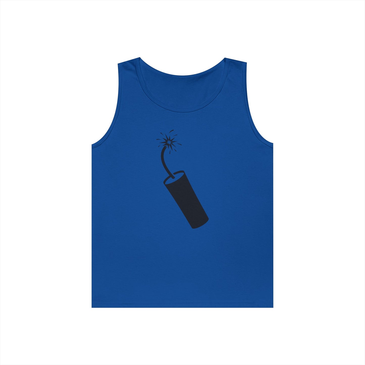 Unisex Heavy Cotton Tank Top - Dynamite Stick w Burng Fuse X 300