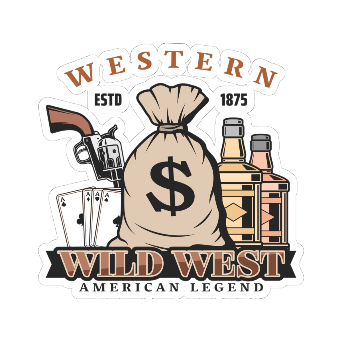 Kiss-Cut Stickers - Western - Wild West - American Legend