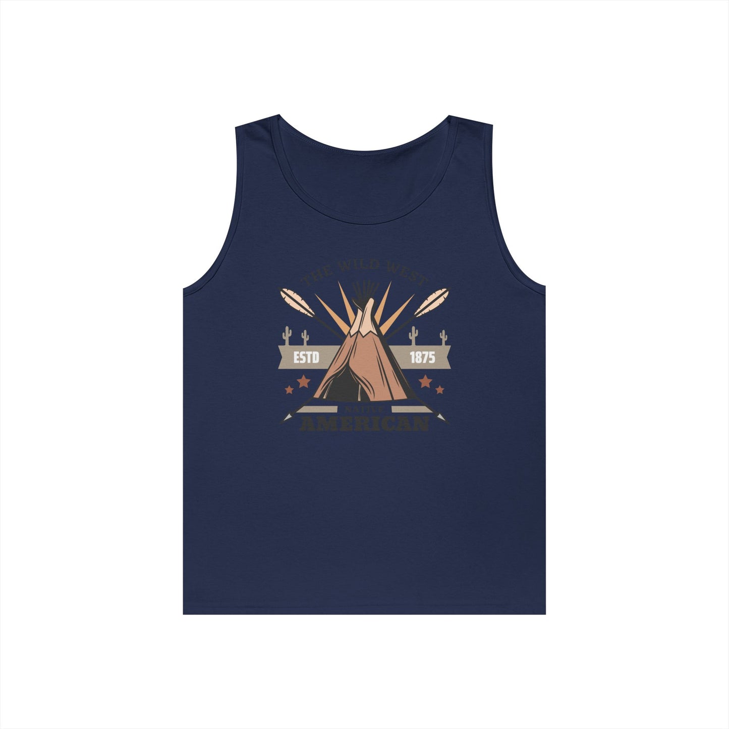 Unisex Heavy Cotton Tank Top - The Wild West - Native American