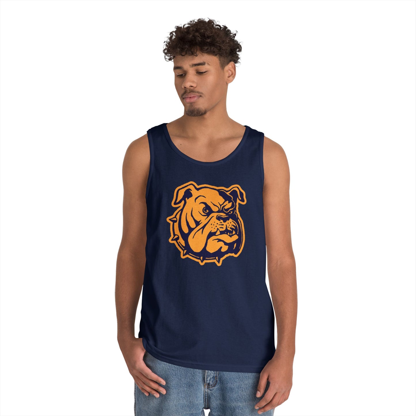 Unisex Heavy Cotton Tank Top - Bulldog Head
