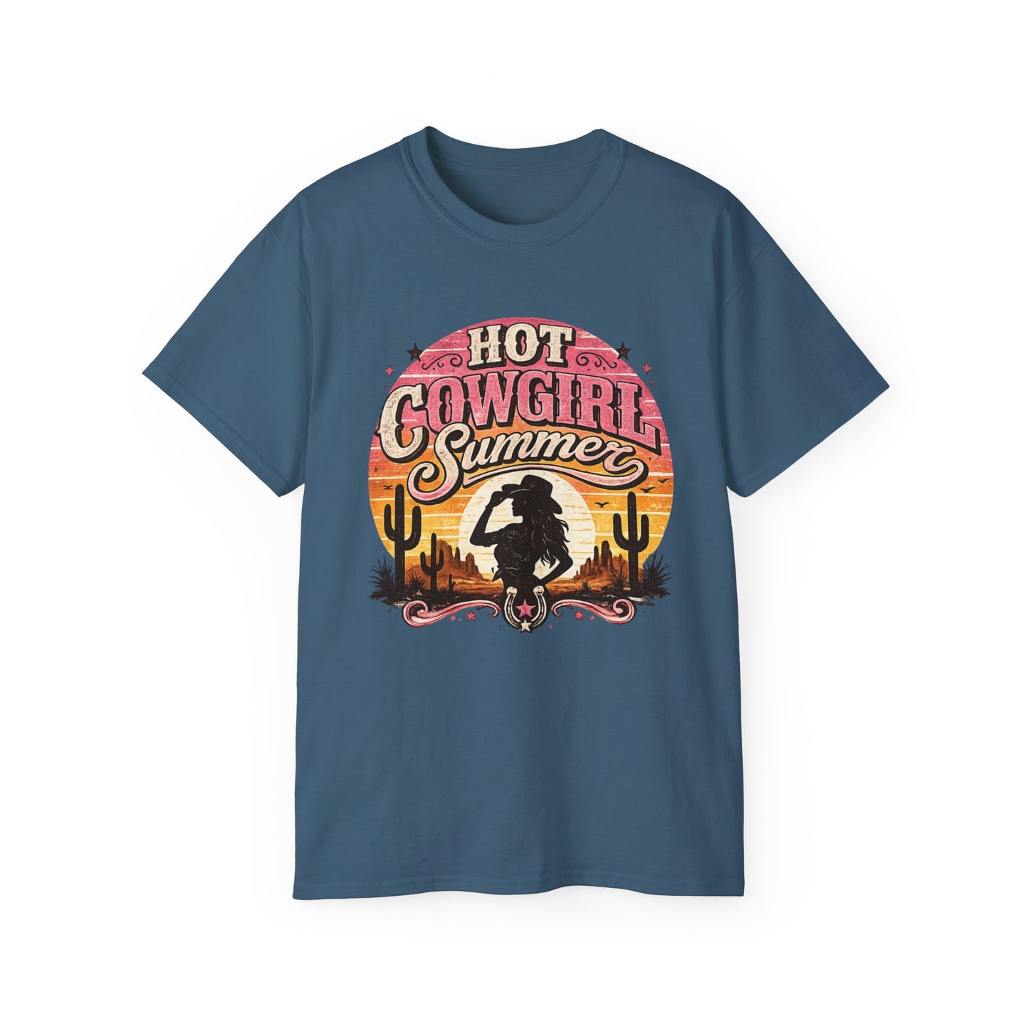 T-Shirt - Hot cowgirl summer at sunset