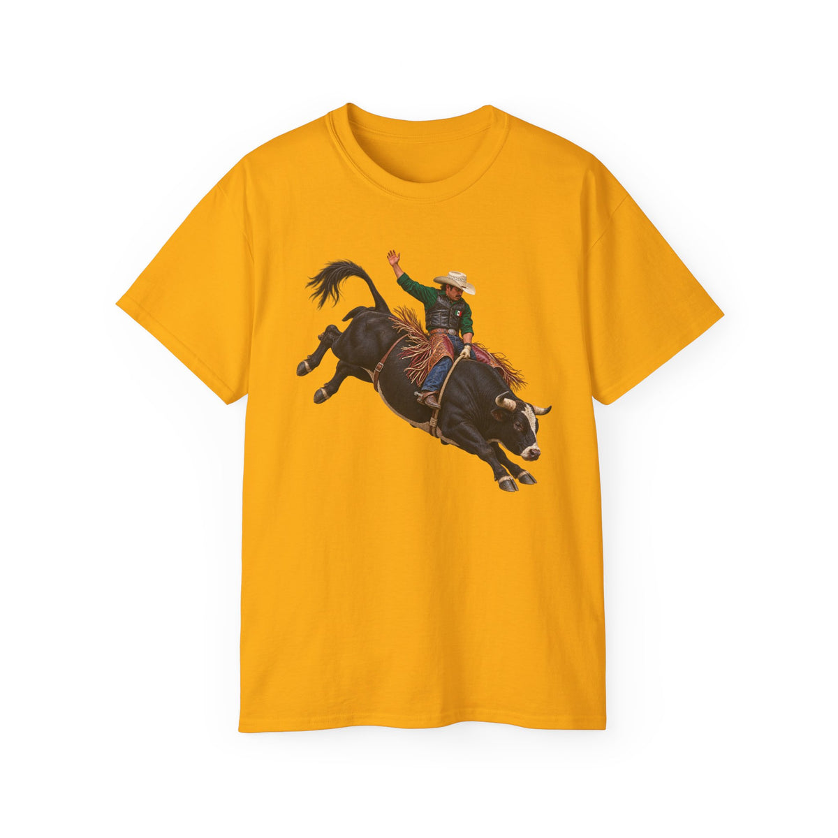 Unisex Ultra Cotton Tee - Cowboys - Bull Rider - Latino - without Text - 3D Transparent