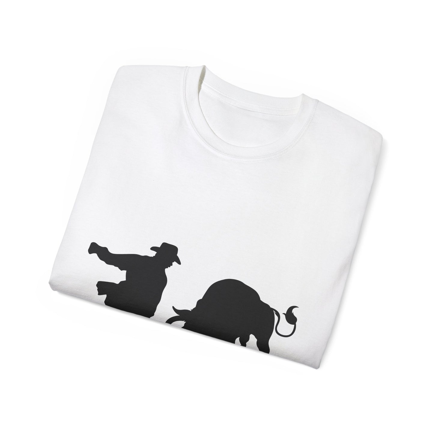 Unisex Ultra Cotton Tee - Clown and Bull - Silhouette