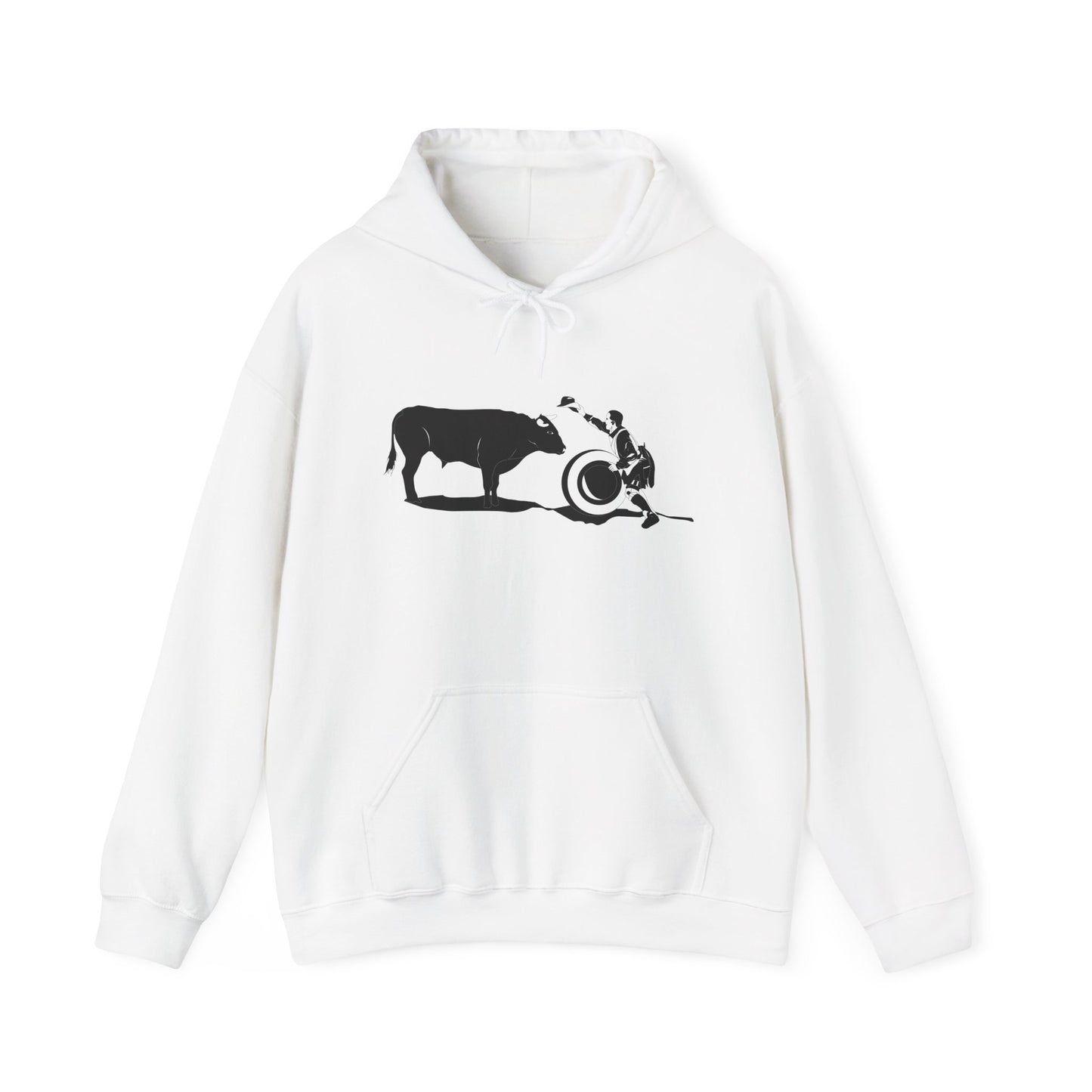 Unisex Hoodie - Clown and Bull - BW