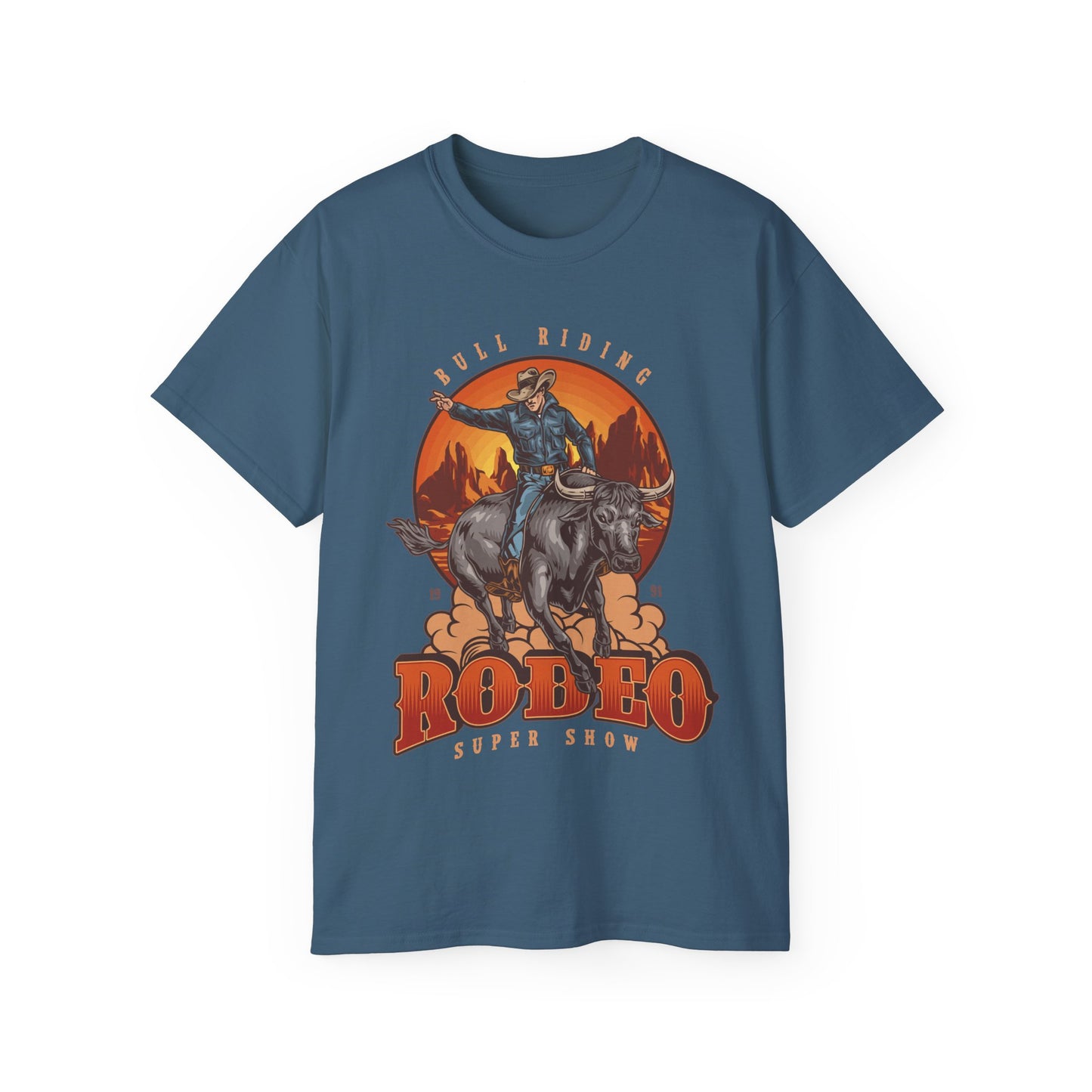 Unisex Ultra Cotton Tee - Bull Riding - Rodeo Super Show