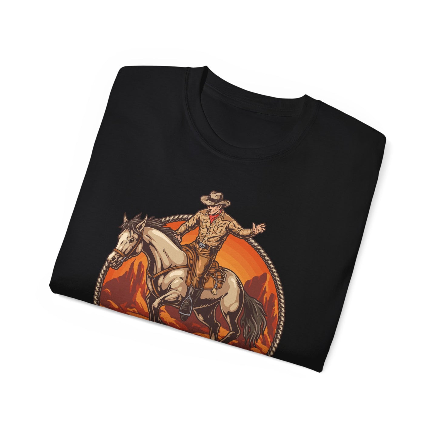 Western Rodeo Cowboy Tee - Fun Casual Shirt for Rodeo Fans, Gift for Country Lovers, Festival Outfit, Everyday Wear, Rodeo Apparel - Rodeo Cowboy - Texas