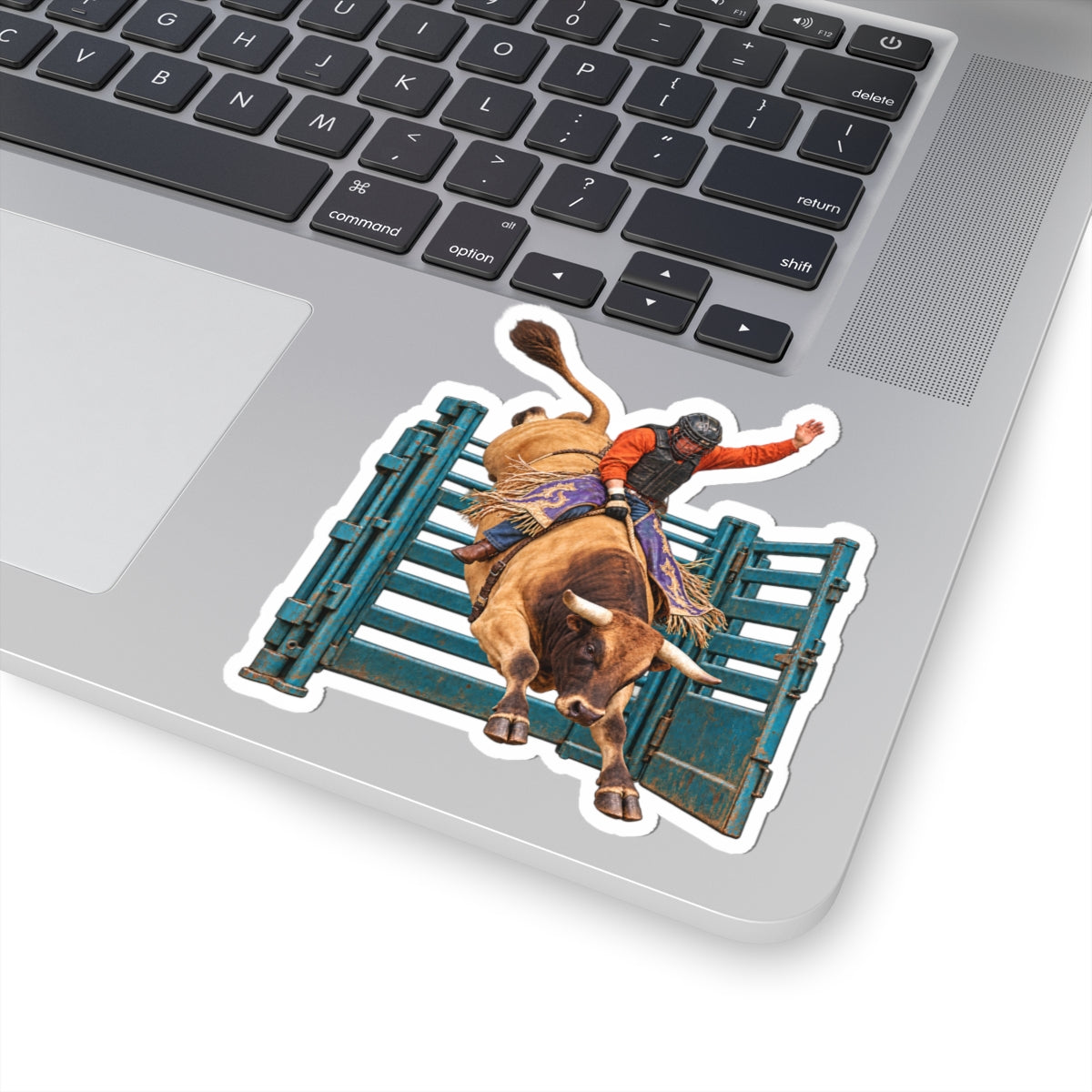 Kiss-Cut Stickers - Cowboys - Bull Rider - Out of the Chute - without Text - 3D Transparent