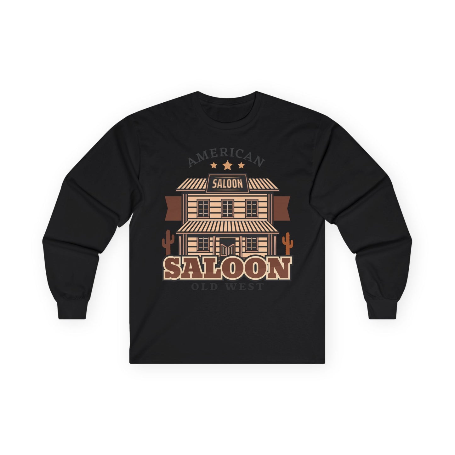 Unisex Ultra Cotton Long Sleeve Tee - American Cowboy - Saloon - Wild West