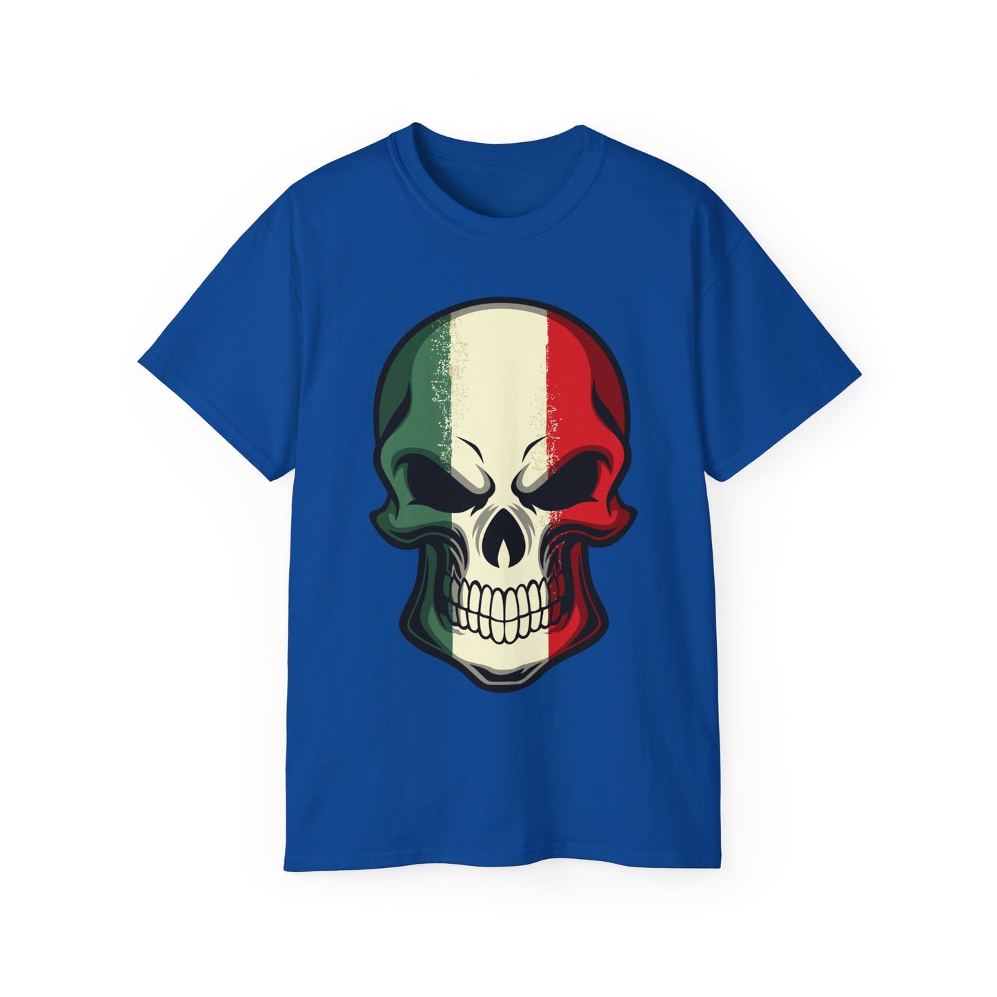Unisex Ultra Cotton Tee - Red White Green Skull
