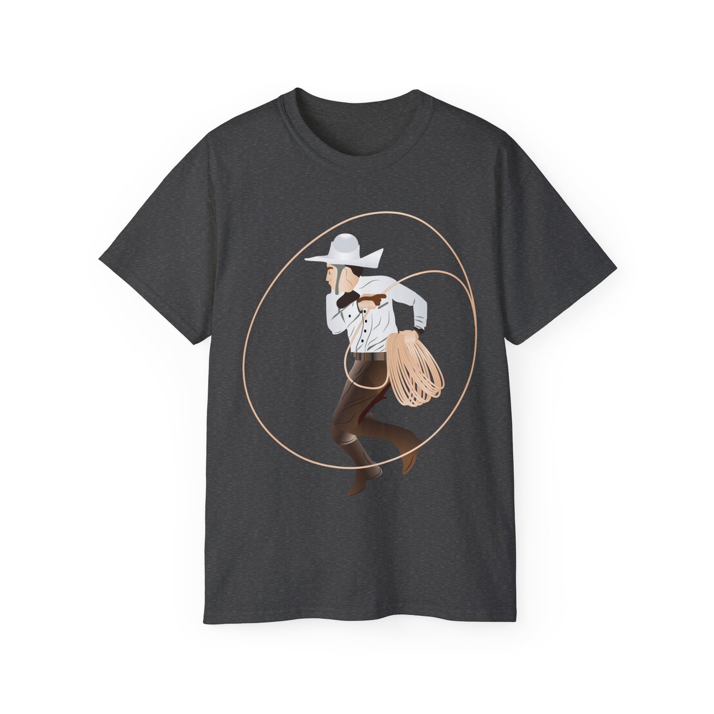 Unisex Ultra Cotton Tee - Rodeo - Mexican Cowboy - Lariat