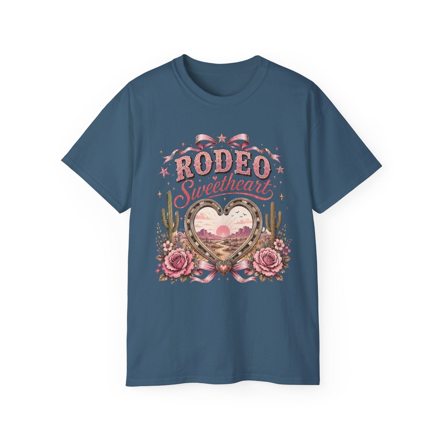 T-Shirt - Rodeo sweetheart with floral details