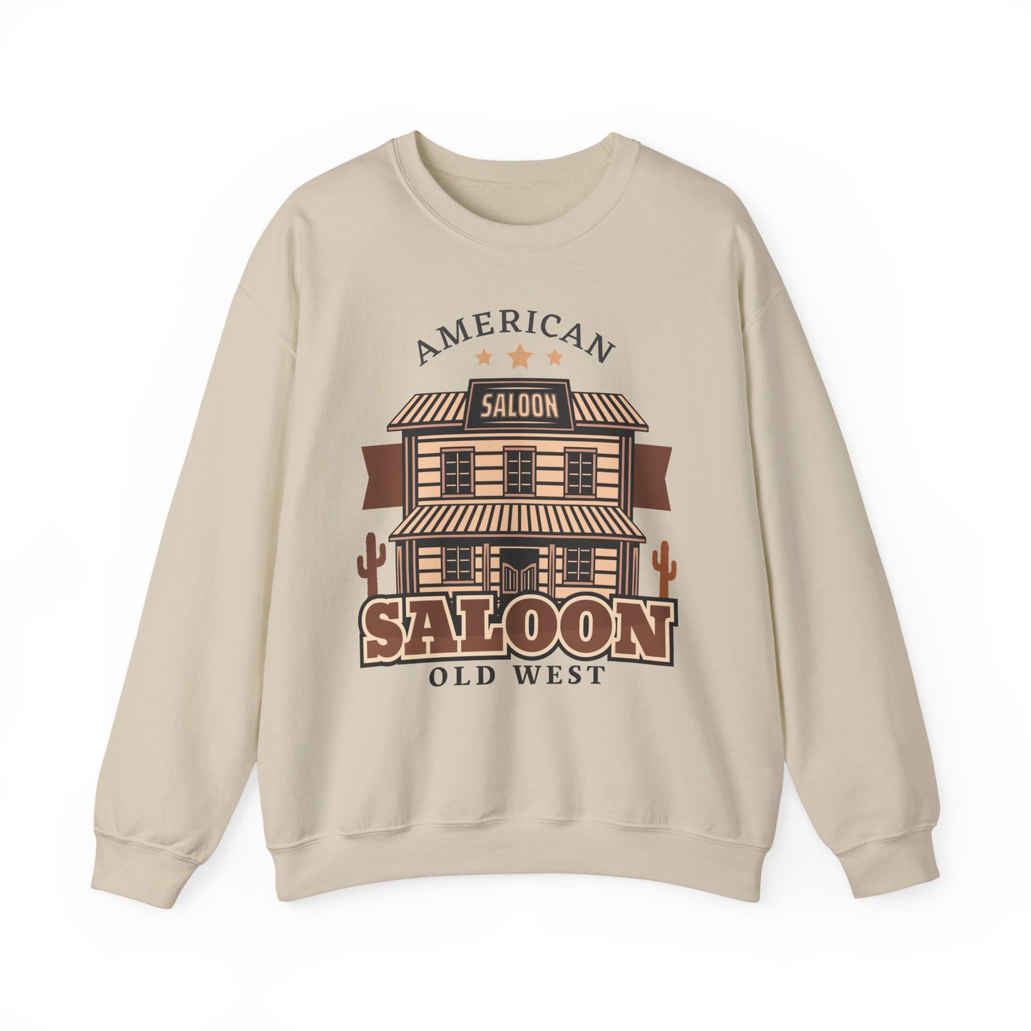 Crewneck Sweatshirt - American Cowboy - Saloon - Wild West