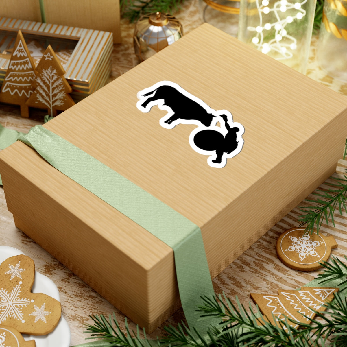 Kiss-Cut Stickers - Clown and Bull - Silhouette - V2