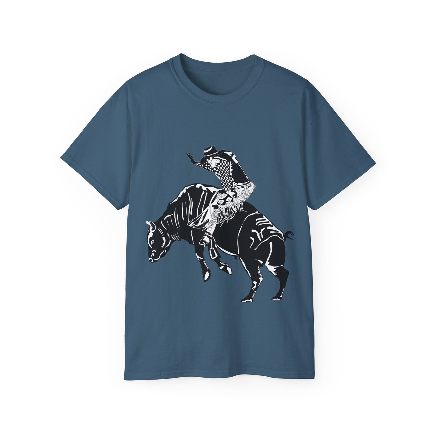 Unisex Ultra Cotton Tee - Cowboy - Bull Rider - BW