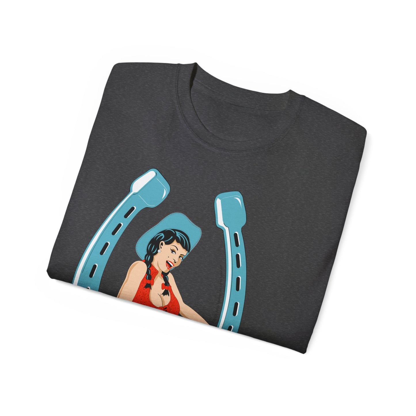 Unisex Ultra Cotton Tee - Sexy Cowgirl Luck - Lady Luck