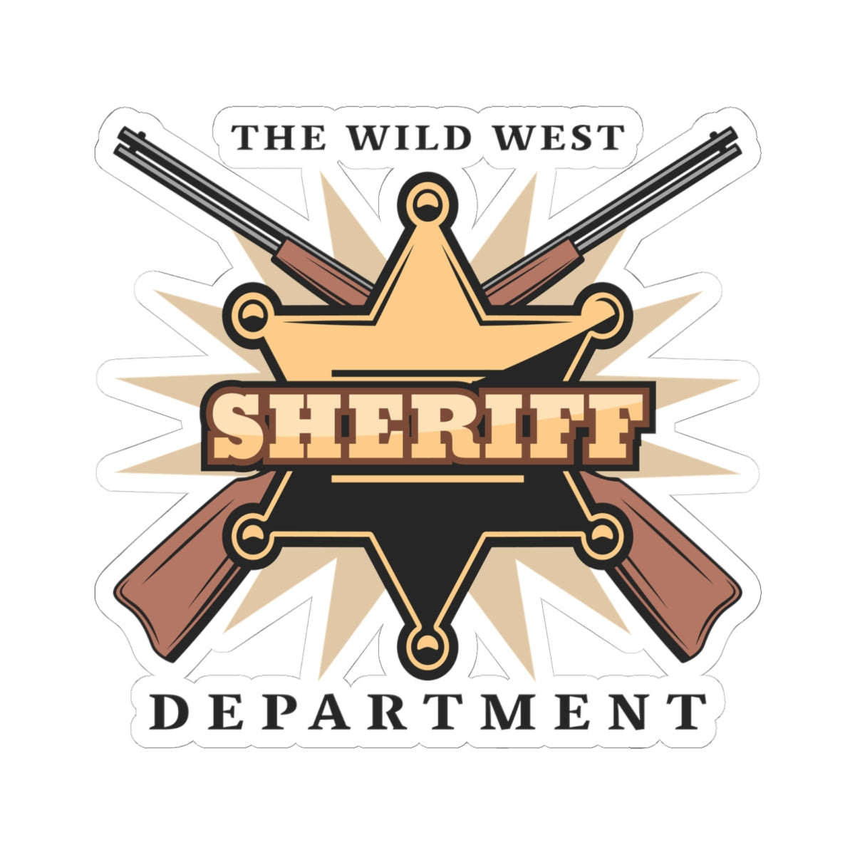 Kiss-Cut Stickers - Western Cowboy - The Wild West - Sheriff Department