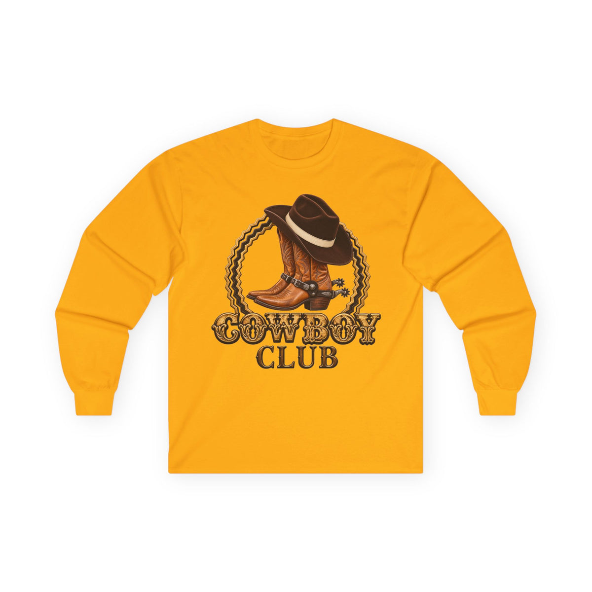 Unisex Ultra Cotton Long Sleeve Tee - Cowboys - Cowboy Club - Color - 3D Transparent