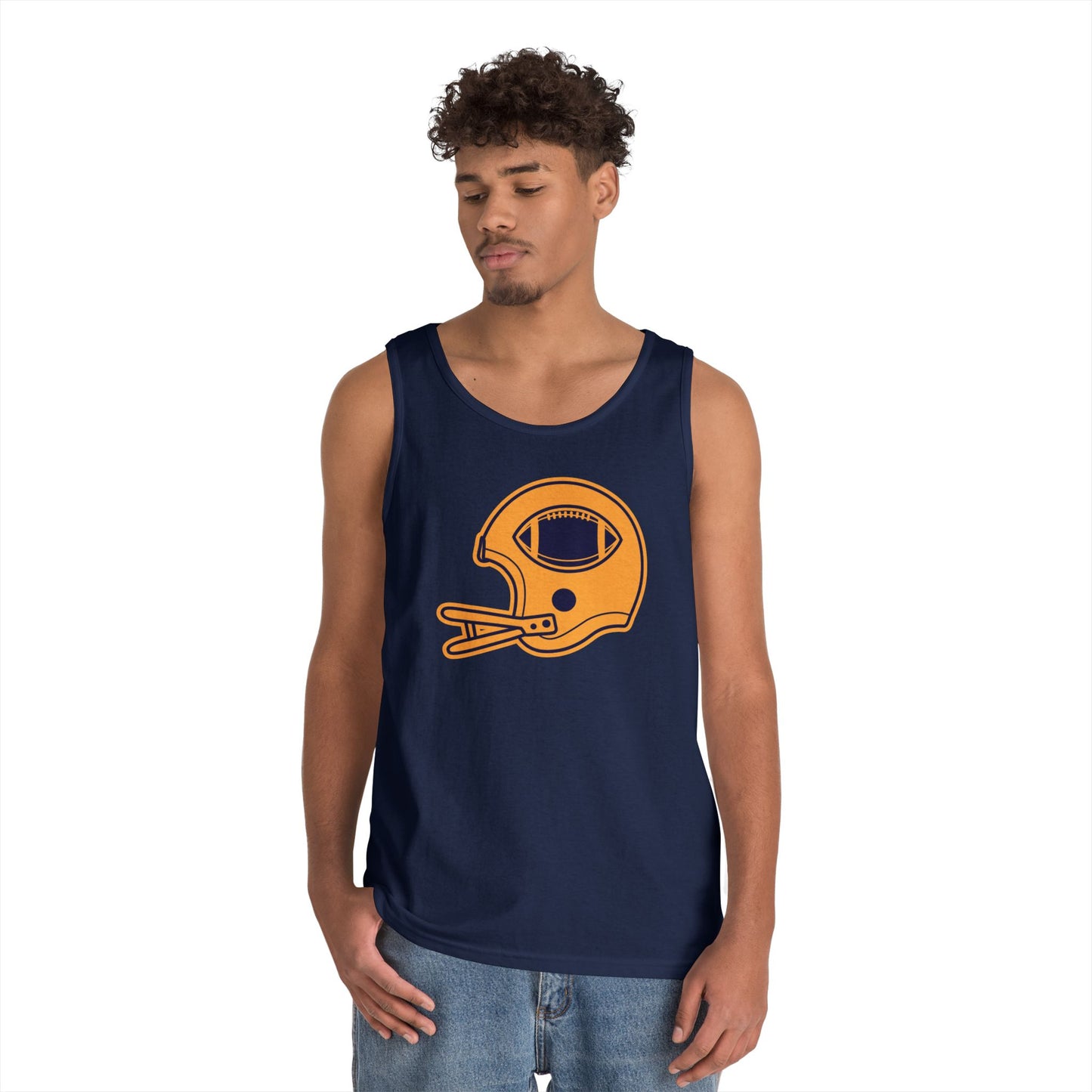 Unisex Heavy Cotton Tank Top - Football Helmet