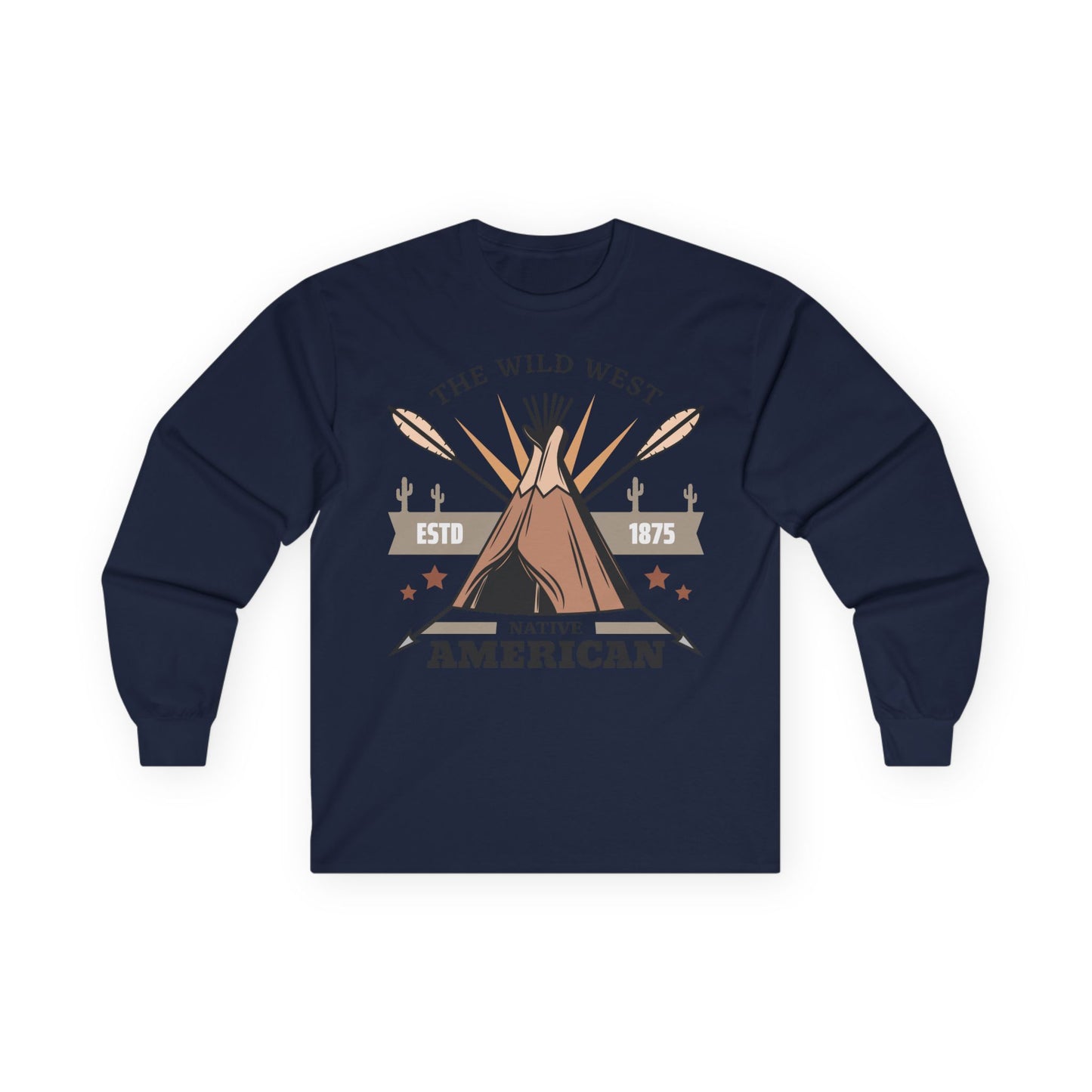 Unisex Ultra Cotton Long Sleeve Tee - The Wild West - Native American