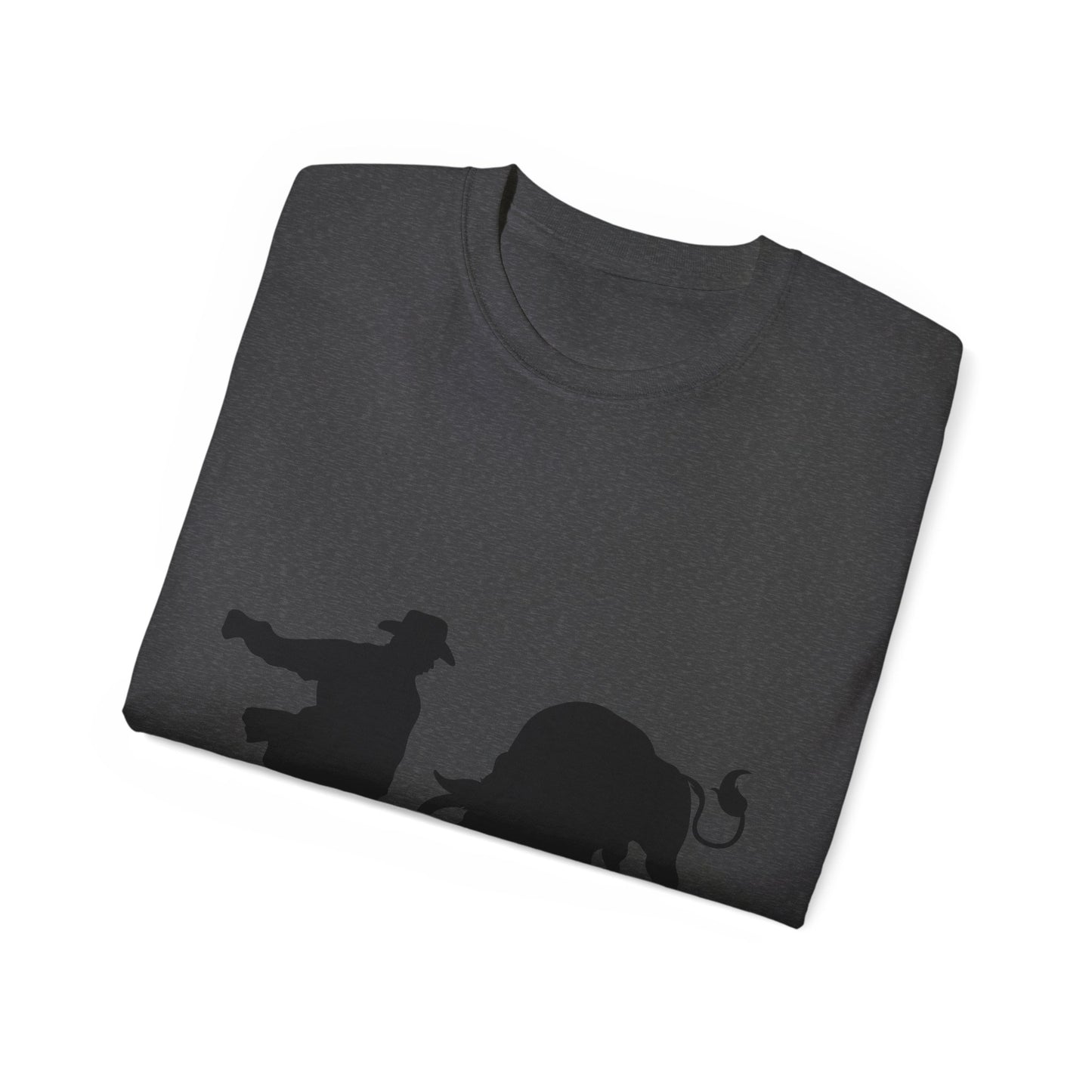 Unisex Ultra Cotton Tee - Clown and Bull - Silhouette