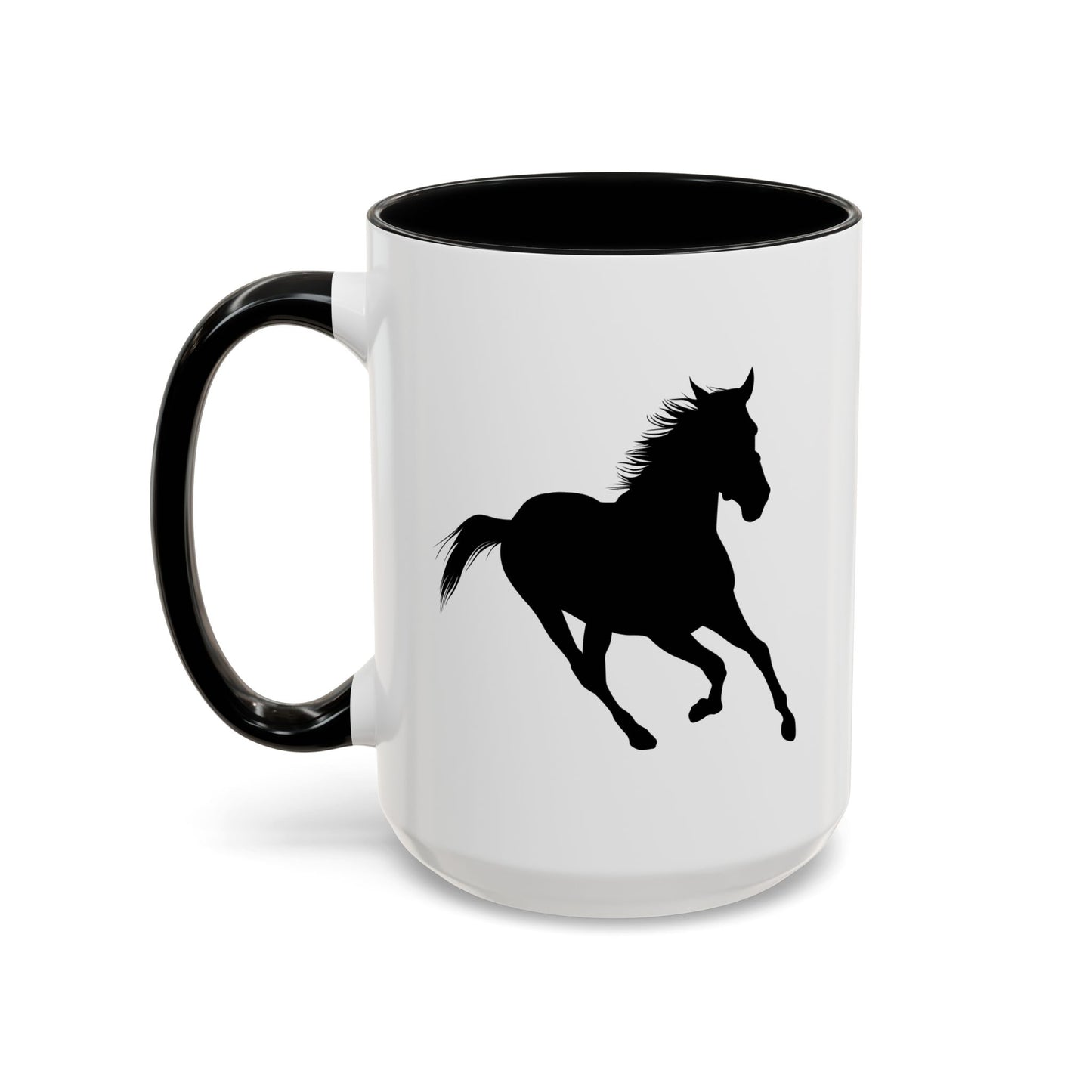 Accent Coffee Mug (11, 15oz) - Wild Horse - Running Leaning Left X 300