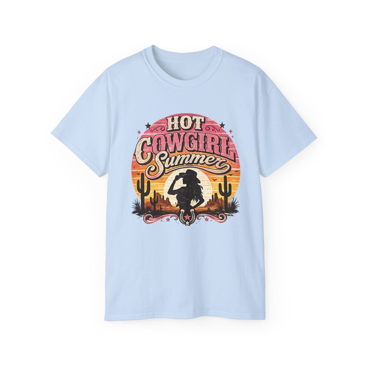 T-Shirt - Hot cowgirl summer at sunset